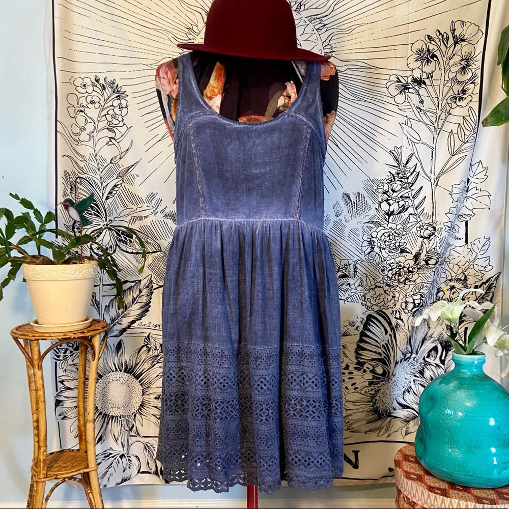 Boutique boho chambray dress